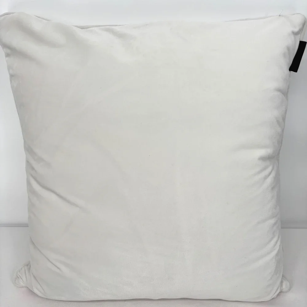 Tahari Home Hanukkah Throw Pillow Ivory Gold Embroidered with Insert 20 x 20